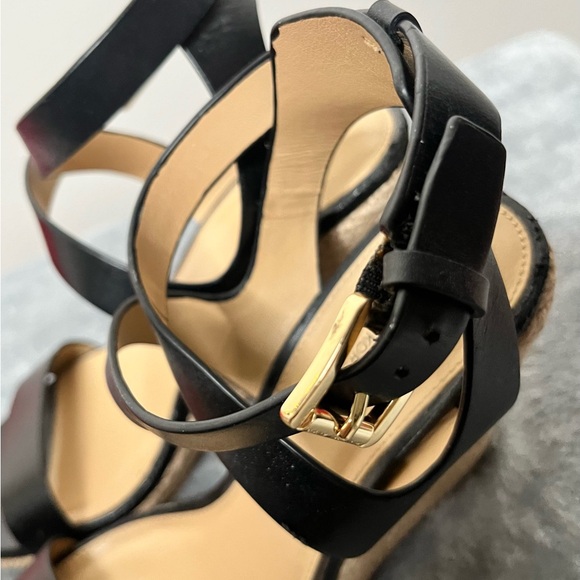 Michael Kors Black Wedge Sandals - Picture 6 of 8